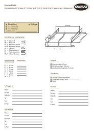 Fensterbänke - CAVA Halbfabrikate AG