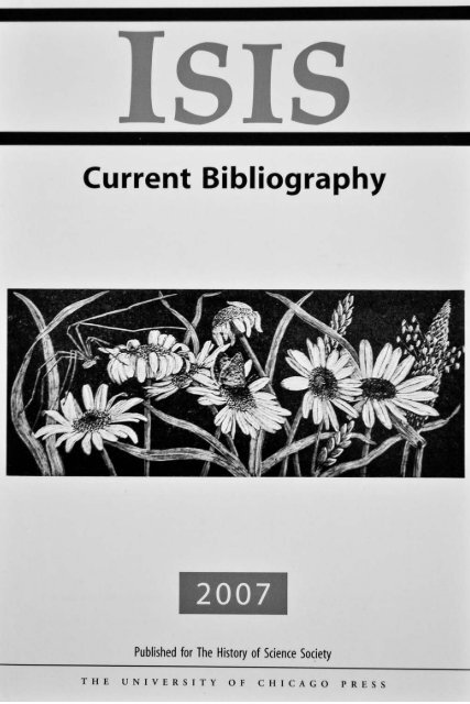 Isis Current Bibliography 2007, Vol. 98 - History of Science Society