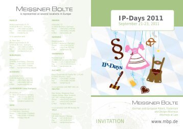 IP-Days 2011 - Meissner Bolte