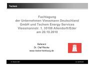 Fachtagung der Unternehmen Viessmann Deutschland GmbH und ...
