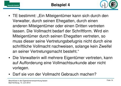 Vorbereitung, Beschlusskompetenzen - Verband der ...