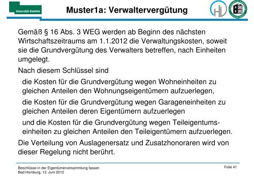 Vorbereitung, Beschlusskompetenzen - Verband der ...