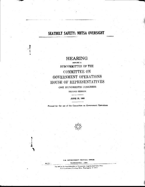 virsight hearing - Motor Vehicle Hazard Archive Project