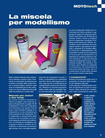 La miscela per modellismo MOTOtech - De Agostini Passion