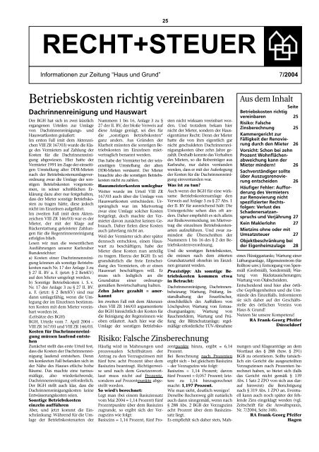 Ausgabe 7 04 Pdf Haus Und Grund Dusseldorf