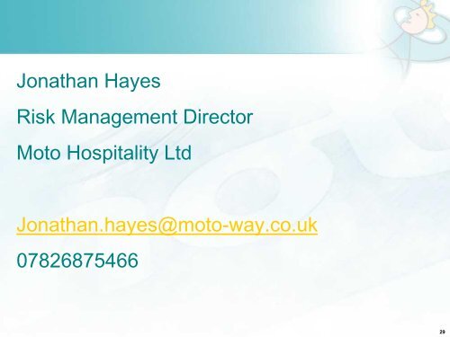 Risk Management Jonathan Hayes