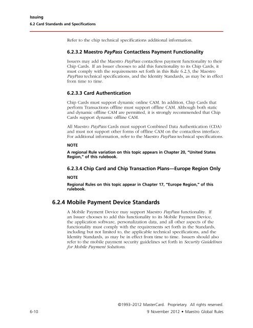 Maestro Global Rules (PDF) - MasterCard