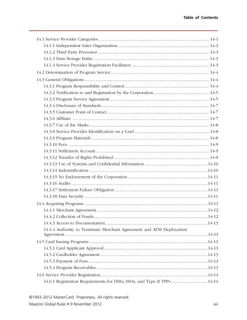 Maestro Global Rules (PDF) - MasterCard