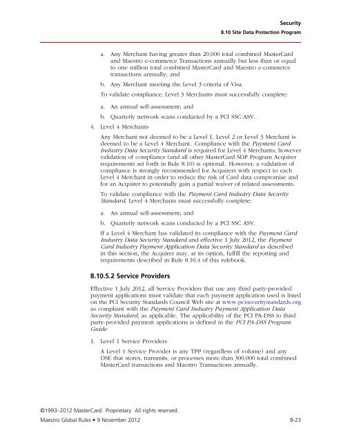Maestro Global Rules (PDF) - MasterCard