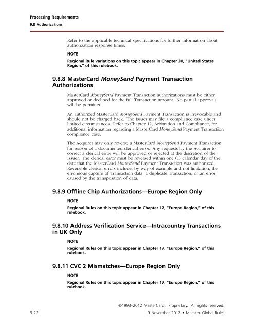 Maestro Global Rules (PDF) - MasterCard