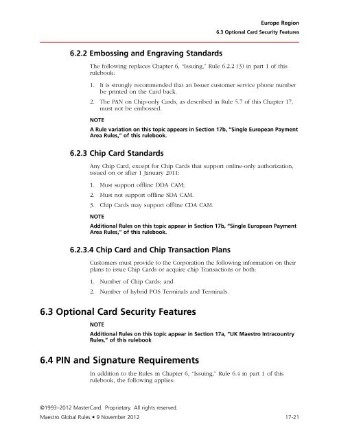 Maestro Global Rules (PDF) - MasterCard