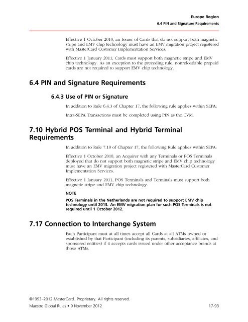 Maestro Global Rules (PDF) - MasterCard