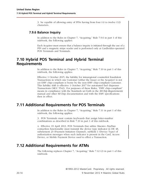 Maestro Global Rules (PDF) - MasterCard