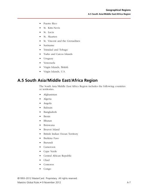 Maestro Global Rules (PDF) - MasterCard