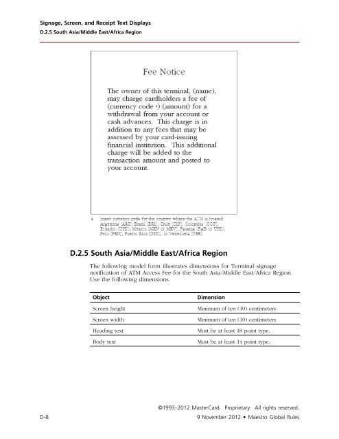 Maestro Global Rules (PDF) - MasterCard