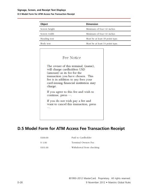 Maestro Global Rules (PDF) - MasterCard