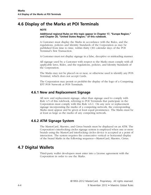 Maestro Global Rules (PDF) - MasterCard