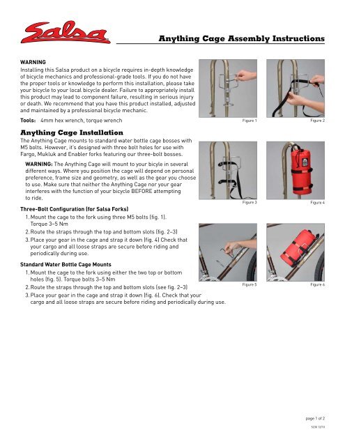 Anything Cage Assembly Instructions - Salsa Cycles