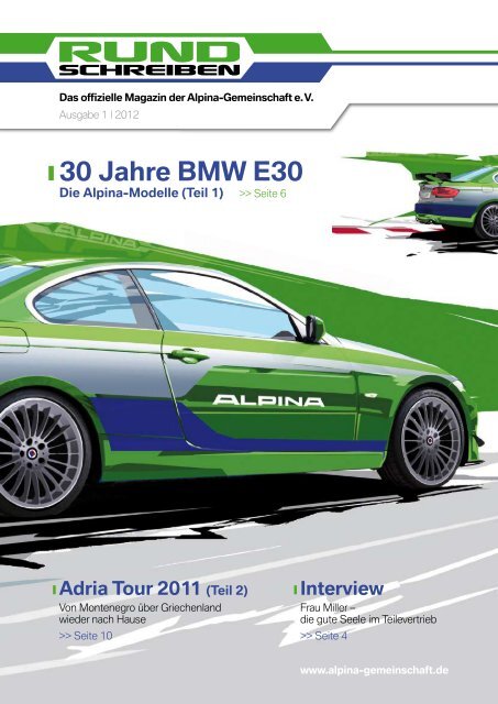 30 Jahre BMW E30 - Alpina-Gemeinschaft