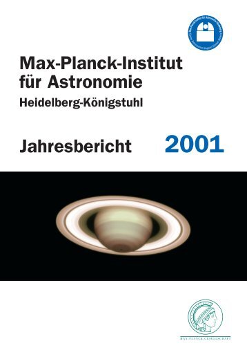 Jahresbericht 2001 - Max-Planck-Gesellschaft