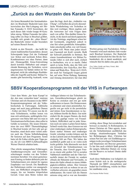 KVBW-Magazin 1003 - Bushido Oberkirch