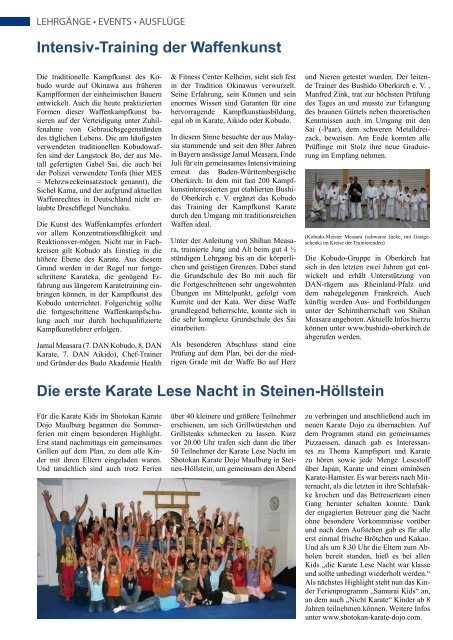 KVBW-Magazin 1003 - Bushido Oberkirch