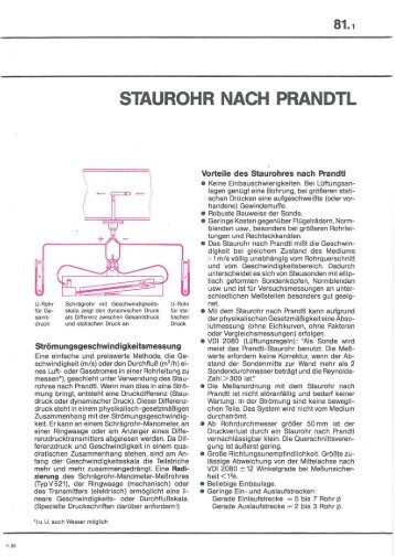 STAUROHR NACH PRANDTL - Dosch Messapparate GmbH