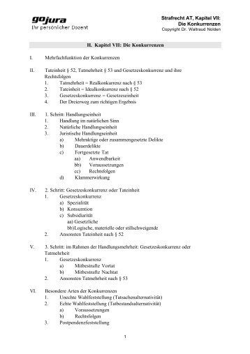 Strafrecht AT, Kapitel VII: Die Konkurrenzen H. Kapitel VII ... - go-jura