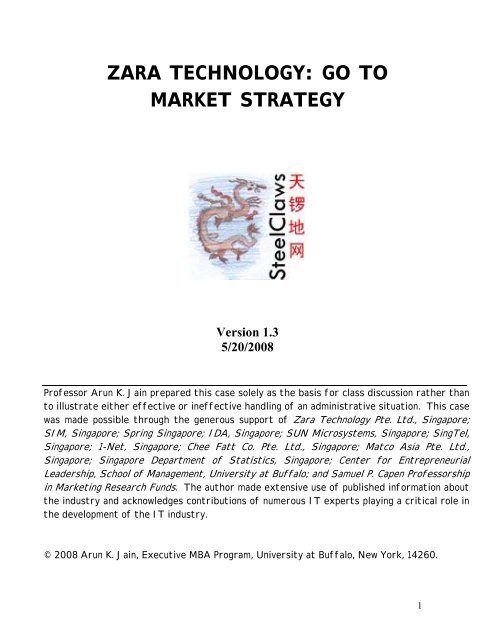 zara technology: go to market strategy - University at Buffalo School ...
