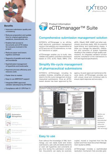 eCTDmanager™ Suite - Extedo