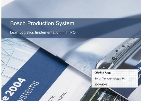Bosch Production System - Forum Manufuture Portugal