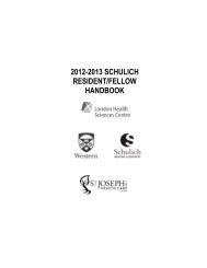 Resident Handbook - Schulich School of Medicine & Dentistry