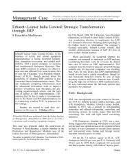 Erhardt+Leimer India Limited: Strategic Transformation ... - Vikalpa