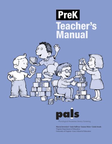 PALS PreK Teacher's Manual