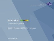 Enhancement components DELINS â€“ Forecast ... - Bensberg GmbH