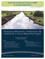 Overview of Special Project ex-MRP in Central ... - Satgas REDD+