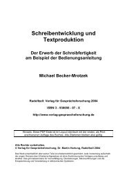 Schreibentwicklung und Textproduktion - Verlag für ...