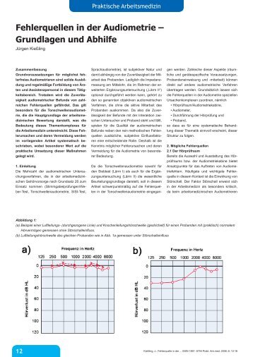 Fehlerquellen in der Audiometrie – Grundlagen und Abhilfe