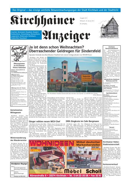 Kirchhainer Anzeiger - Stadt Kirchhain