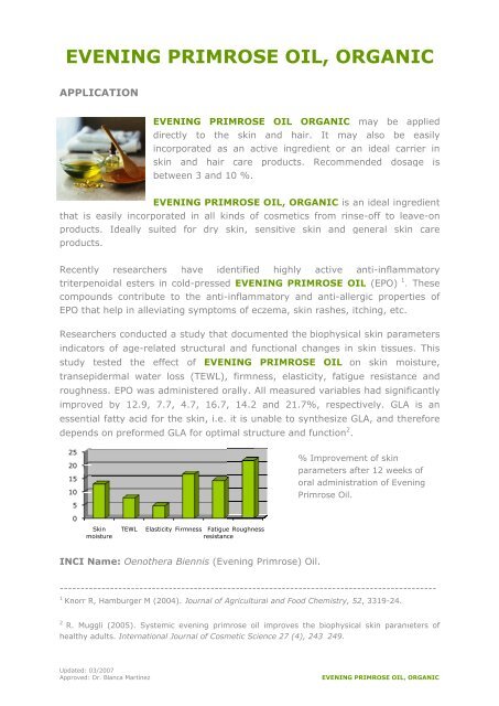 EVENING PRIMROSE OIL, ORGANIC - Brenntag Specialties, Inc.
