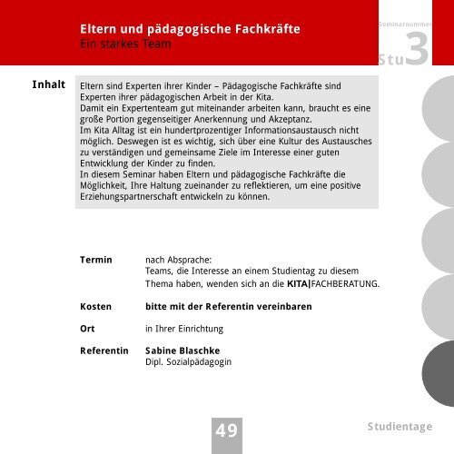 Seminarprogramm 2011.cdr - bei der Kita Fachberatung!