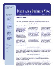 Dixon Area Business News - Dixon Area Chamber of Commerce