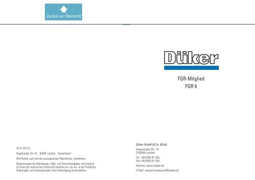 Formstückkatalog - Düker GmbH & Co KGaA