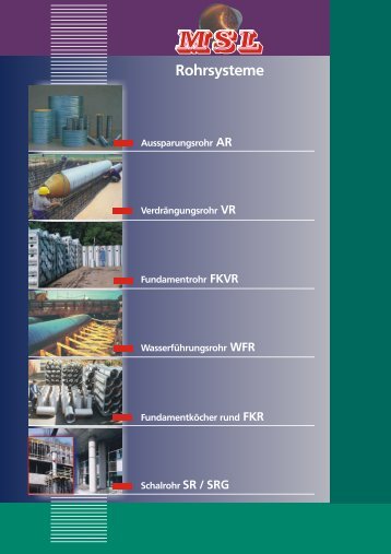 Rohrsysteme - MSL - Mathieu Schalungssysteme und lufttechnische ...