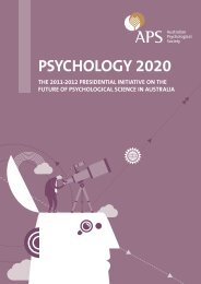 PSYCHOLOGY 2020 - Australian Psychological Society