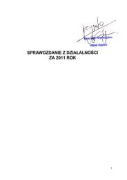 Sprawozdanie za 2011 rok - Biuletyn Informacji Publicznej ...