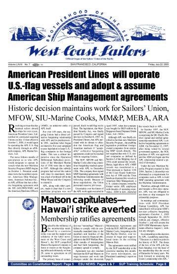 wcs july 2005 - Sailors' Union of the Pacific