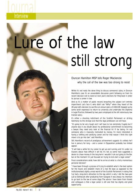 OF THE LAW SOCIETY OF SCOTLAND - The Journal Online