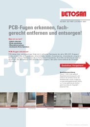 Pcb-Fugen erkennen, fach- gerecht entfernen und ... - Betosan AG