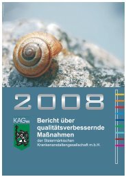 Bericht über qualitätsverbessernde Maßnahmen der KAGes 2008